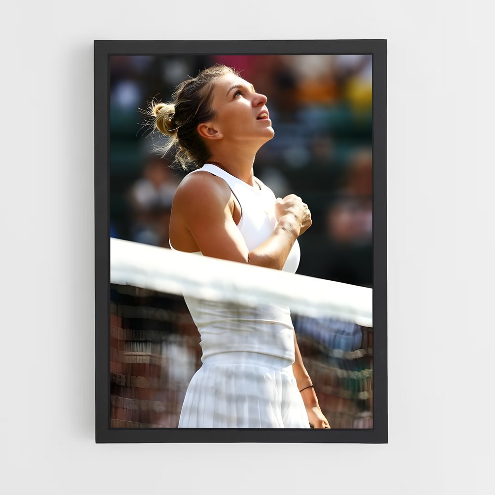 Poster Simona en Blanc – affiche Tennis (vue 2)